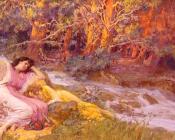 费德里科亚瑟布里奇曼 - Reclining By A Stream